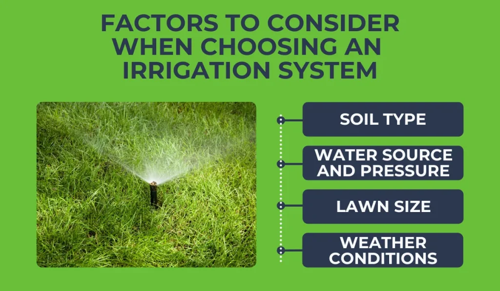 factors to consider for lawn irrigation